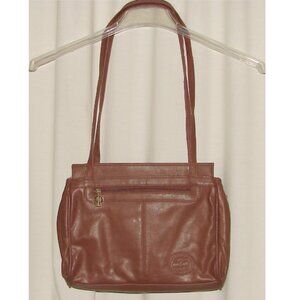 Vtg Brown Aspen Woods Leather Shoulder Bag Handbag Purse NWOT